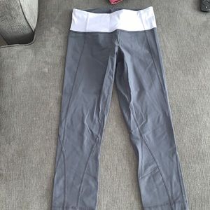 Lululemon dark grey and purple leggings